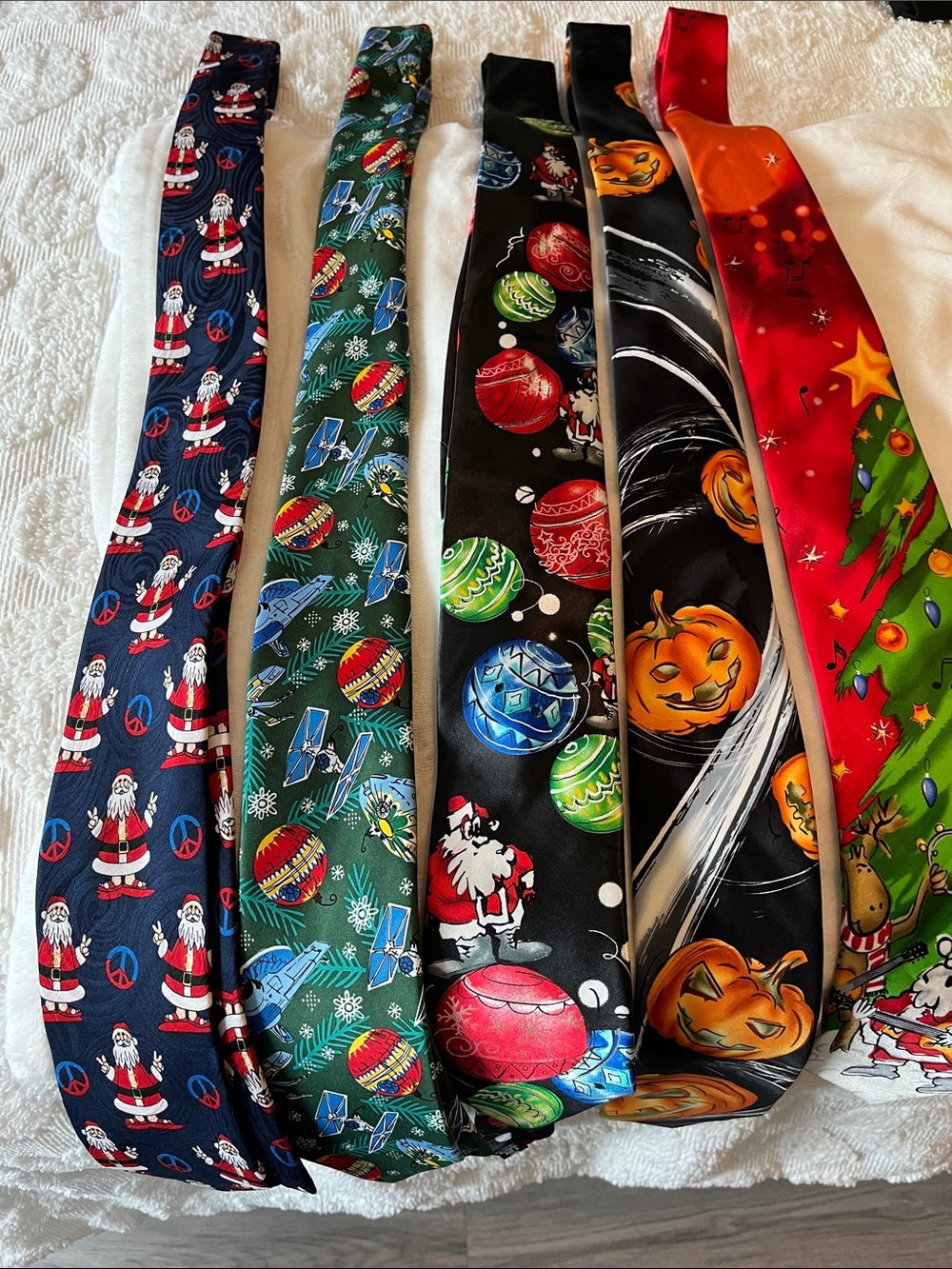Holiday & Halloween Tie Bundle - 3 Jerry Garcia, 1 Star Wars, and one more